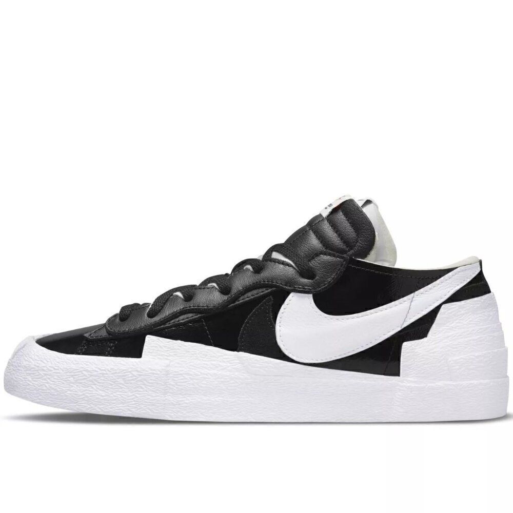 Nike Blazer Low Sacai Shoes Black/White DM6443-001Womens 8.5 Mens 7 US 40 EUR